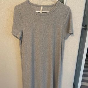Gray ribbed t-shirt dress size small
